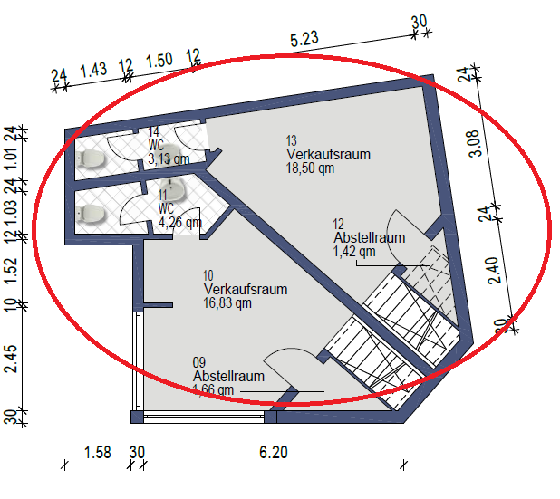 Reserviert! Sonnige Eck-Ladenfläche im Herzen der Fußgängerzone Westerlands zimmer