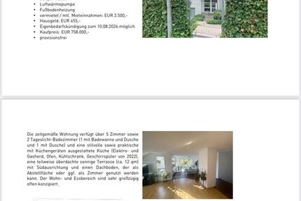 Wohnung Stuttgart Vaihingen - 5 Zimmer, 124 m&sup2;, 758.000&euro; | Angebot:24751622