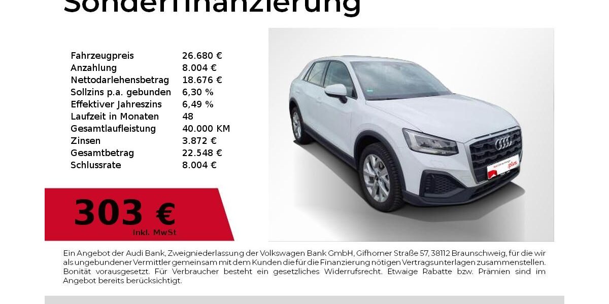 Audi Q2 8.600 km 26.680 &euro; Lauf an der Pegnitz 91207