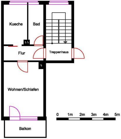 Etagenwohnung Harztor - 1 Zimmer, 32 m&sup2;, 220&euro; | Angebot:26162598