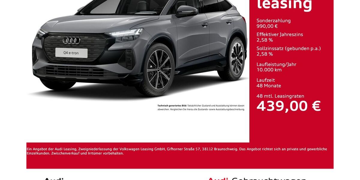 Audi Q4 e-tron 8.587 km 45.411 &euro; Dortmund 44143