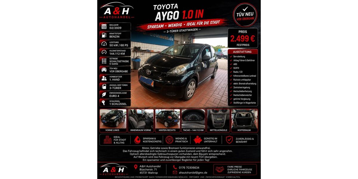 Toyota Aygo (X) 144.112 km 2.499 &euro; Waltrop 45731