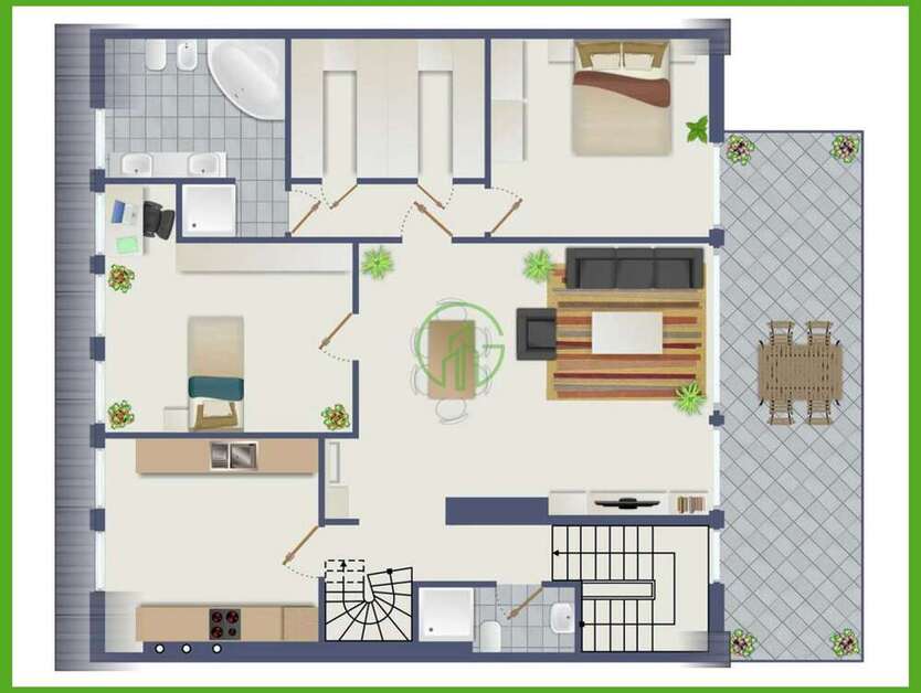 Wohnung zum Mieten in Düren 1.222,50 € 163 m²