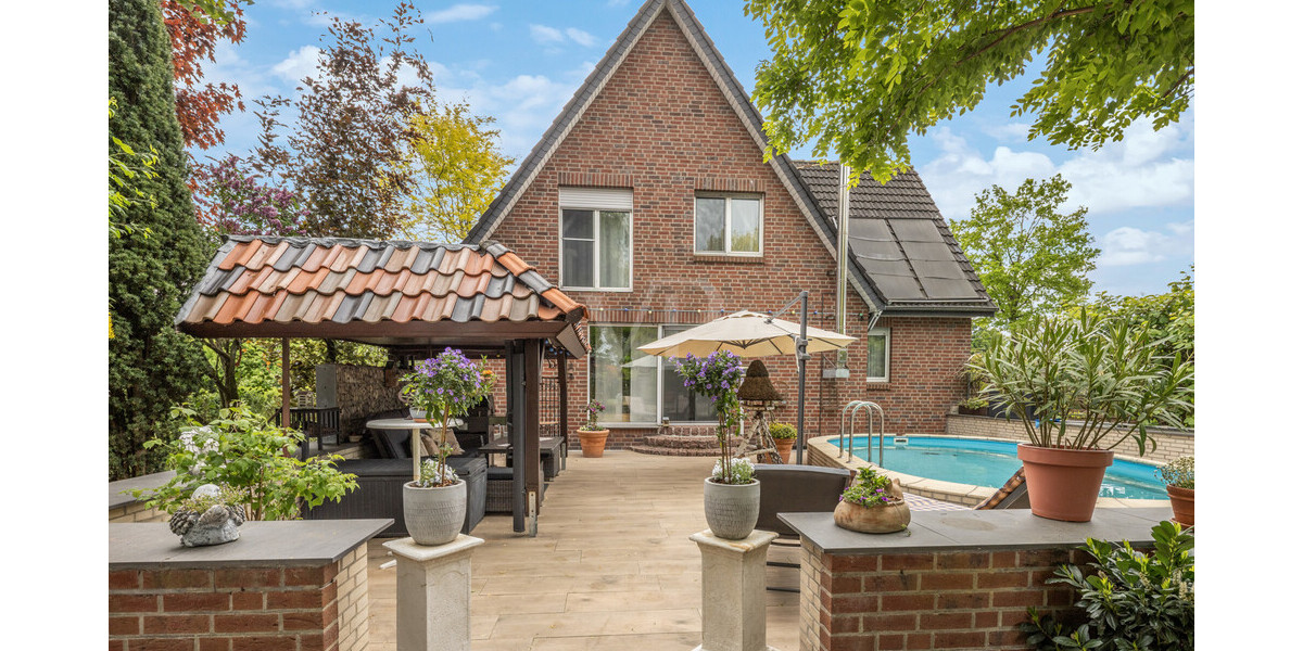 Luxus im Grünen: Traumgarten trifft Top-Invest – Selbsttragendes Refugium im Außenbereich - Zweifamilienhaus Hörstel Hörstel | Angebot:25172471