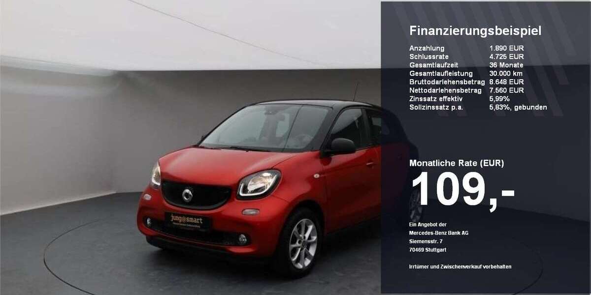 Smart forFour 113.950 km 9.450 &euro; Ebersberg bei München 85560