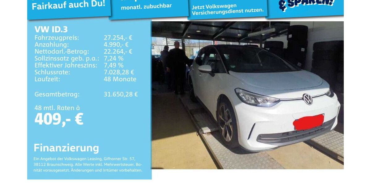VW ID.3 3.300 km 31.691 &euro; Mannheim 68309