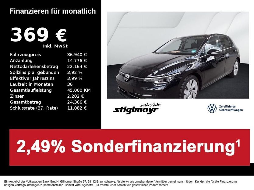 VW Golf 9.666 km 36.940 € Schrobenhausen 86529