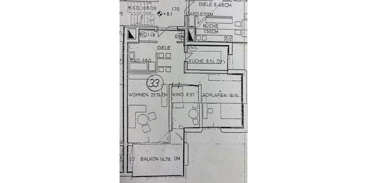 Etagenwohnung Schwaikheim - 3 Zimmer, 85 m&sup2;, 1.150&euro; | Angebot:26605056