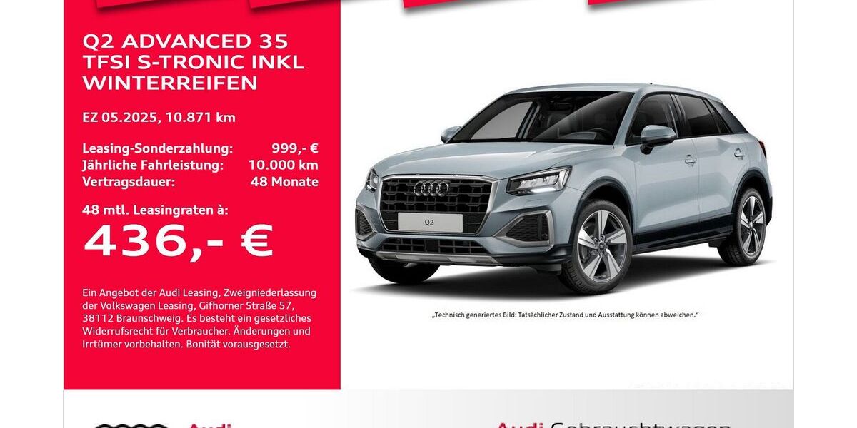 Audi Q2 10.871 km 31.890 &euro; Bremerhaven 27576