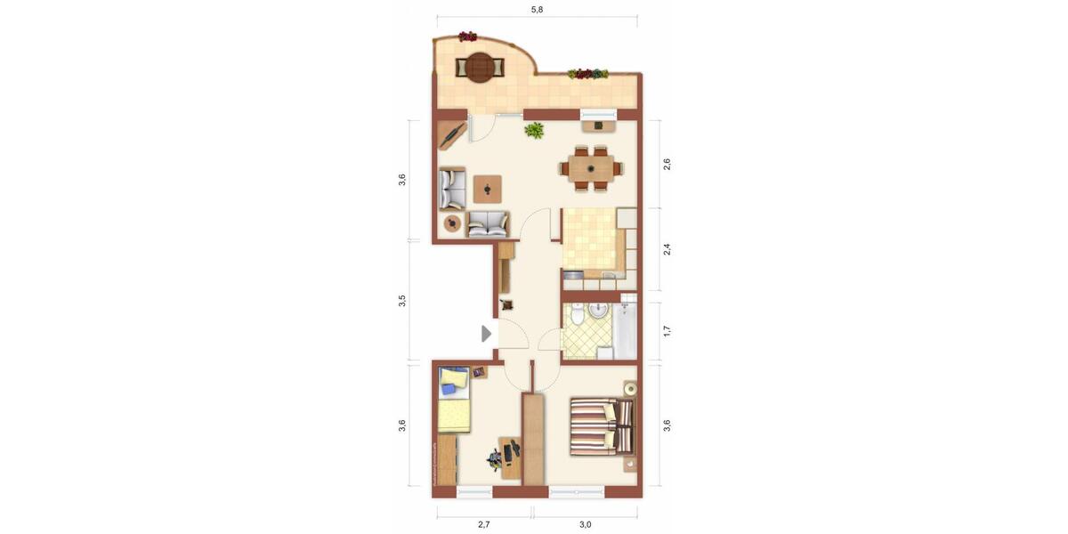 Erdgeschoßwohnung Suhl Aue 1 - 3 Zimmer, 59 m&sup2;, 335&euro; | Angebot:26676879