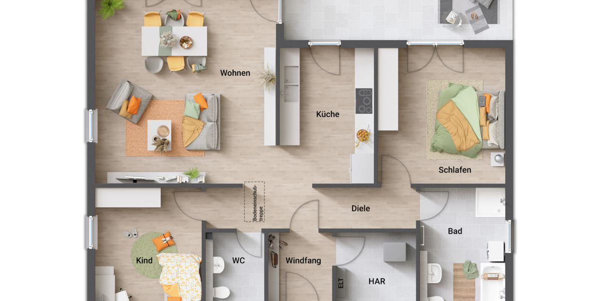 Bungalow Krauthausen Pferdsdorf-Spichra - 4 Zimmer, 108 m&sup2;, 314.470&euro; | Angebot:26029291