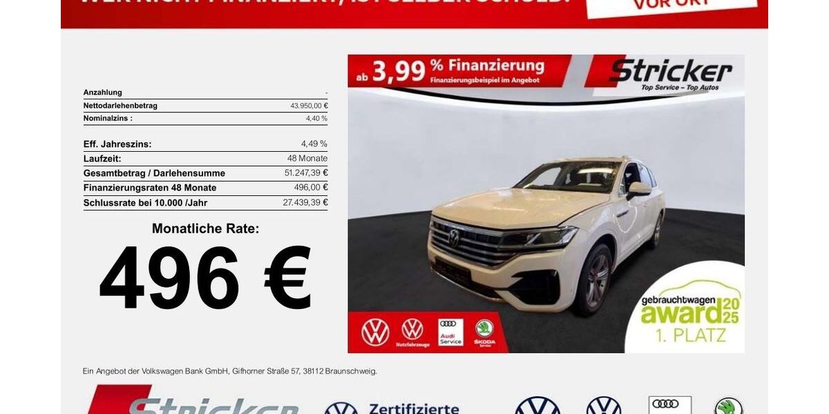 VW Touareg 57.940 km 43.949 &euro; Detmold 32760