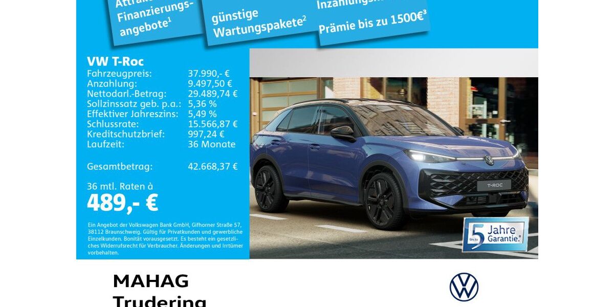 VW T-Roc 3.000 km 41.930 &euro; München 81825