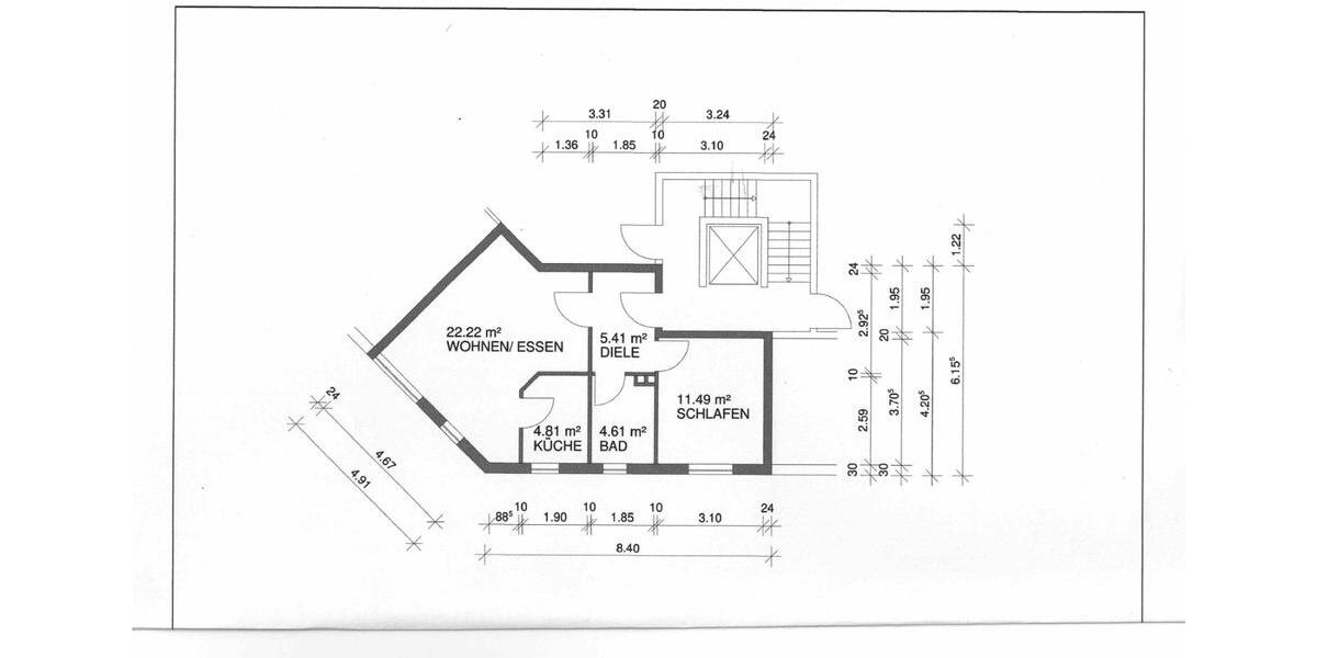 Etagenwohnung Baden-Baden Baden - 2 Zimmer, 49 m&sup2;, 239.000&euro; | Angebot:27091357