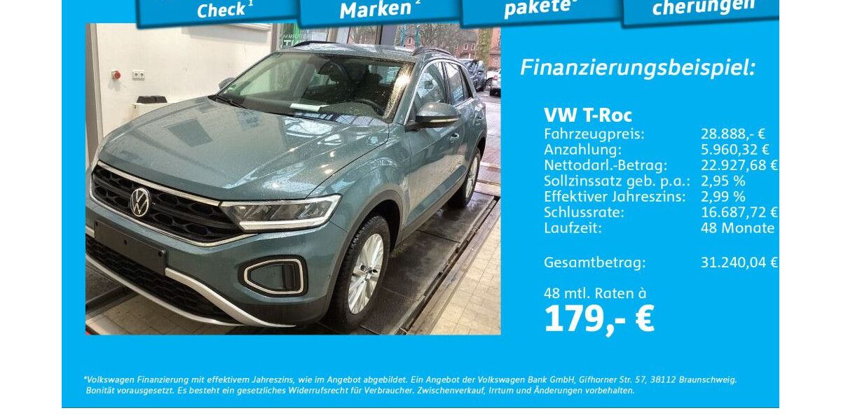 VW T-Roc 7.169 km 28.888 &euro; Hamburg 22303