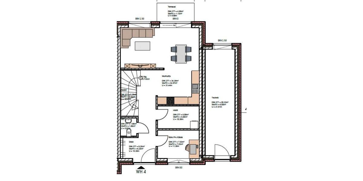 Reihenhaus Papenburg - 4 Zimmer, 127 m&sup2;, 419.000&euro; | Angebot:27083755