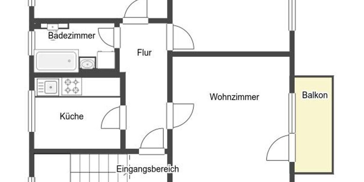 Etagenwohnung Rheinsberg - 3 Zimmer, 65 m&sup2;, 97.500&euro; | Angebot:26128424