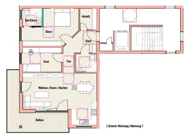 Etagenwohnung Isny im Allgäu Isny - 3 Zimmer, 100 m&sup2;, 1.200&euro; | Angebot:26869301