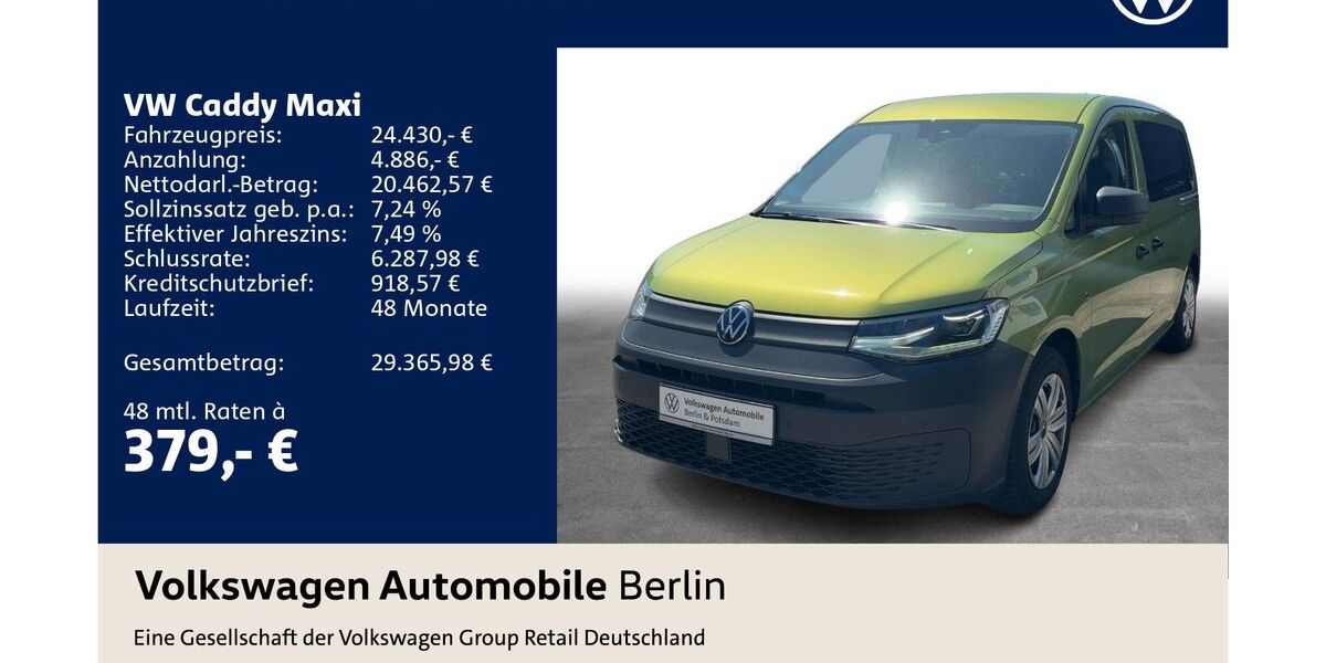 VW Caddy Maxi 99.671 km 24.430 &euro; Berlin 12681