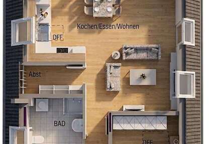 Wohnung Landshut Auloh - 2 Zimmer, 65 m&sup2;, 1.099&euro; | Angebot:27135295