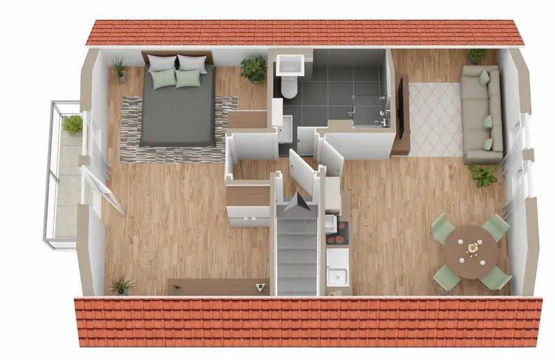 Dachgeschoßwohnung Mosbach - 2 Zimmer, 55 m&sup2;, 800&euro; | Angebot:26030737