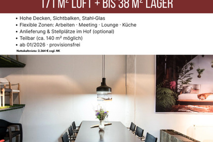 Atelier E im Viertel: 171 m² Loft – teilbar, ab 012026 zimmer