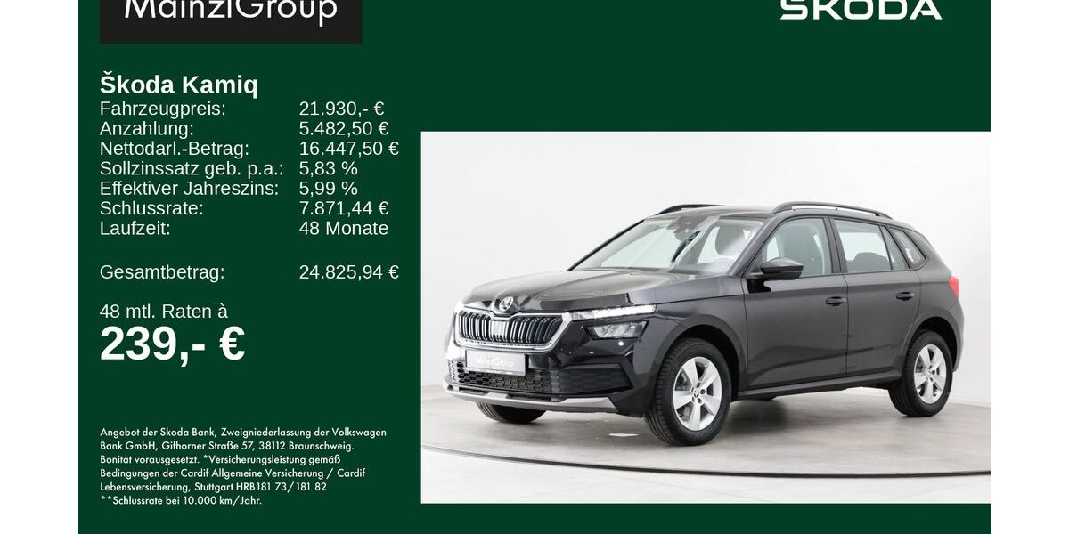 Skoda Kamiq 70.335 km 21.930 &euro; Feldkirchen/Westerham 83620