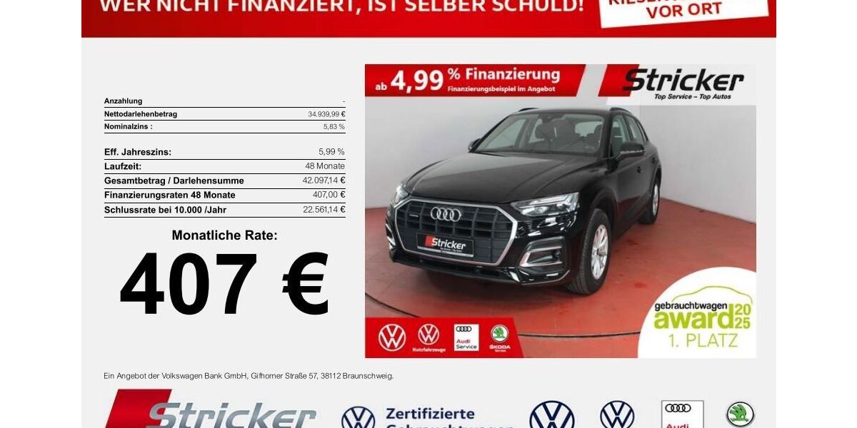 Audi Q5 43.576 km 34.939 &euro; Horn-Bad Meinberg 32805