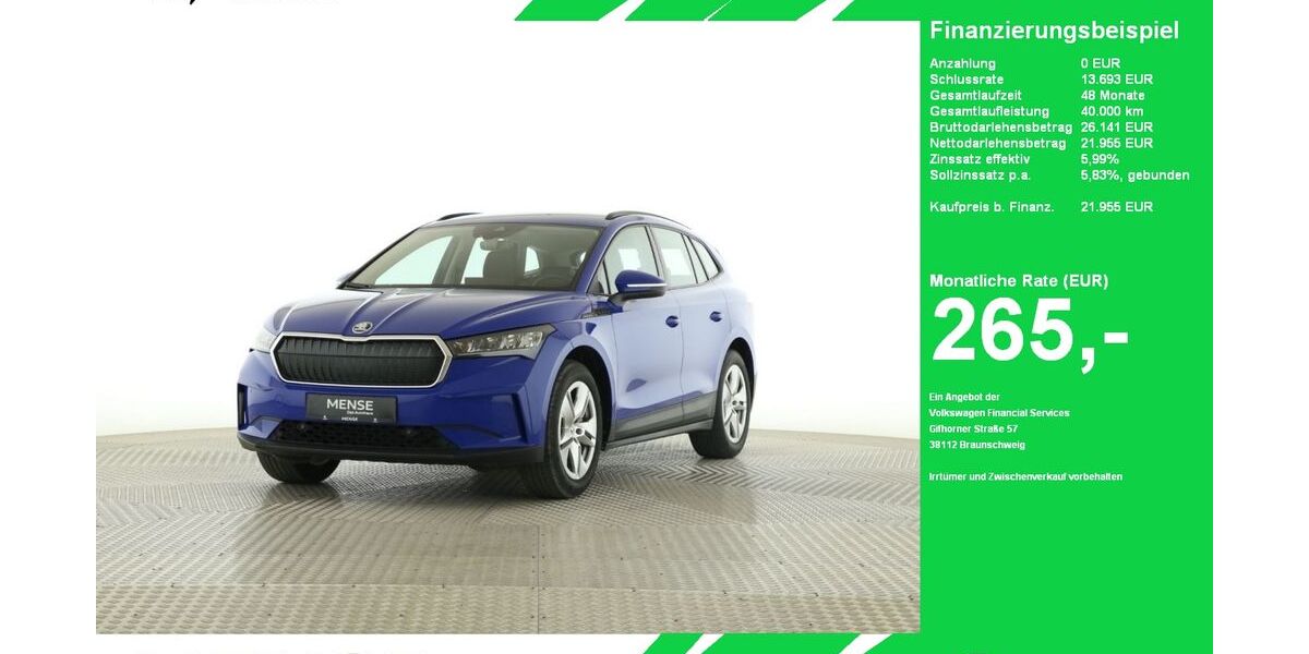 Skoda Enyaq 29.609 km 21.955 &euro; Oelde (Stromberg) 59302