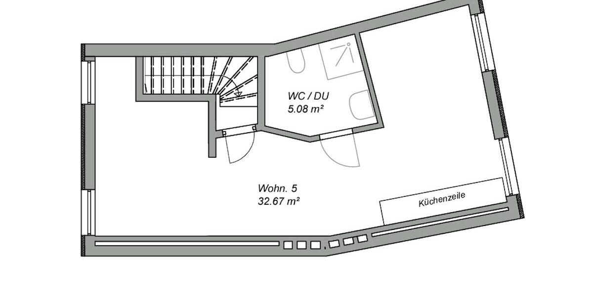 Dachgeschoßwohnung Bremen Neustadt - 1 Zimmer, 33 m&sup2;, 560&euro; | Angebot:25433069