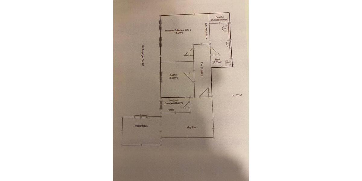Etagenwohnung Bad Schmiedeberg - 1 Zimmer, 37 m&sup2;, 185&euro; | Angebot:26237894