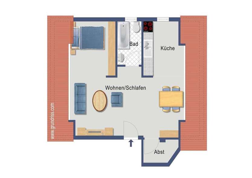 Wohnung zum Mieten in Duisburg 335 € 46 m²