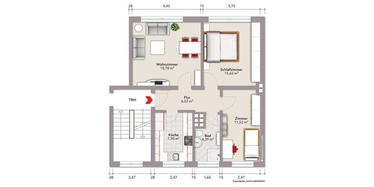 Etagenwohnung Kamenz - 3 Zimmer, 65 m&sup2;, 88.000&euro; | Angebot:24766121