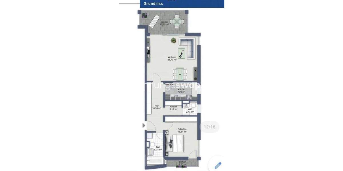 Etagenwohnung Starnberg - 2 Zimmer, 83 m&sup2;, 1.400&euro; | Angebot:25976669