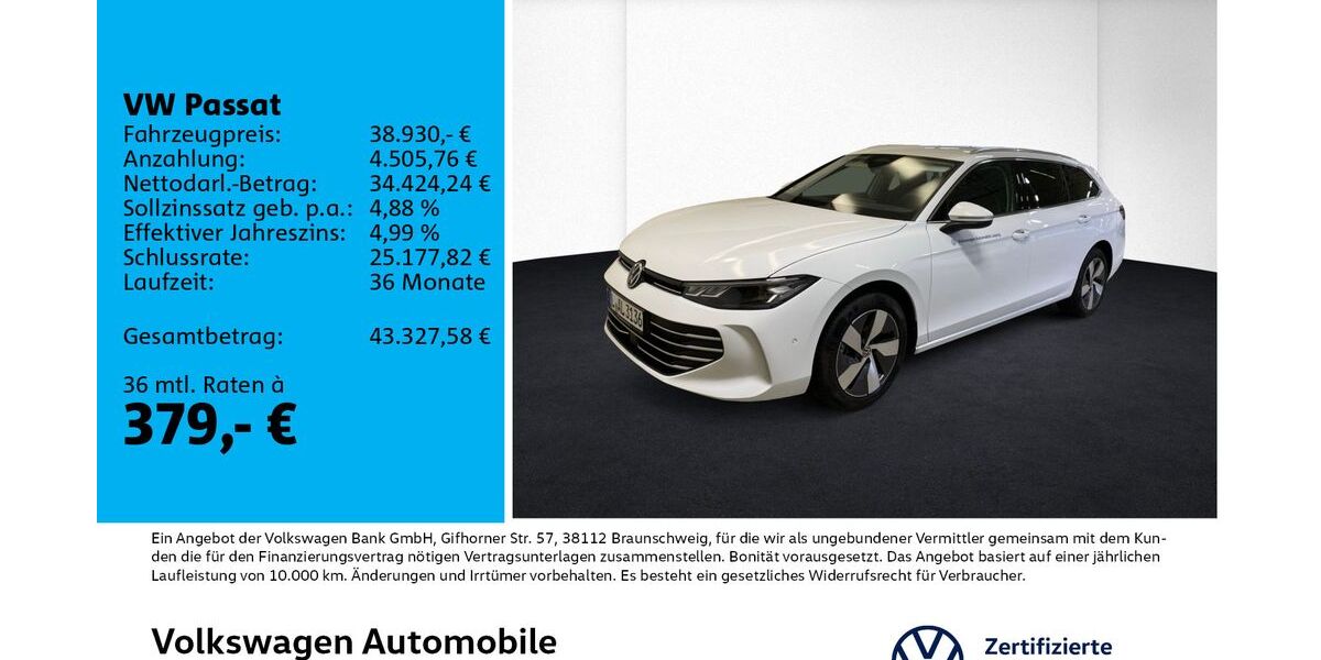 VW Passat 11.400 km 38.930 &euro; Leipzig 04178