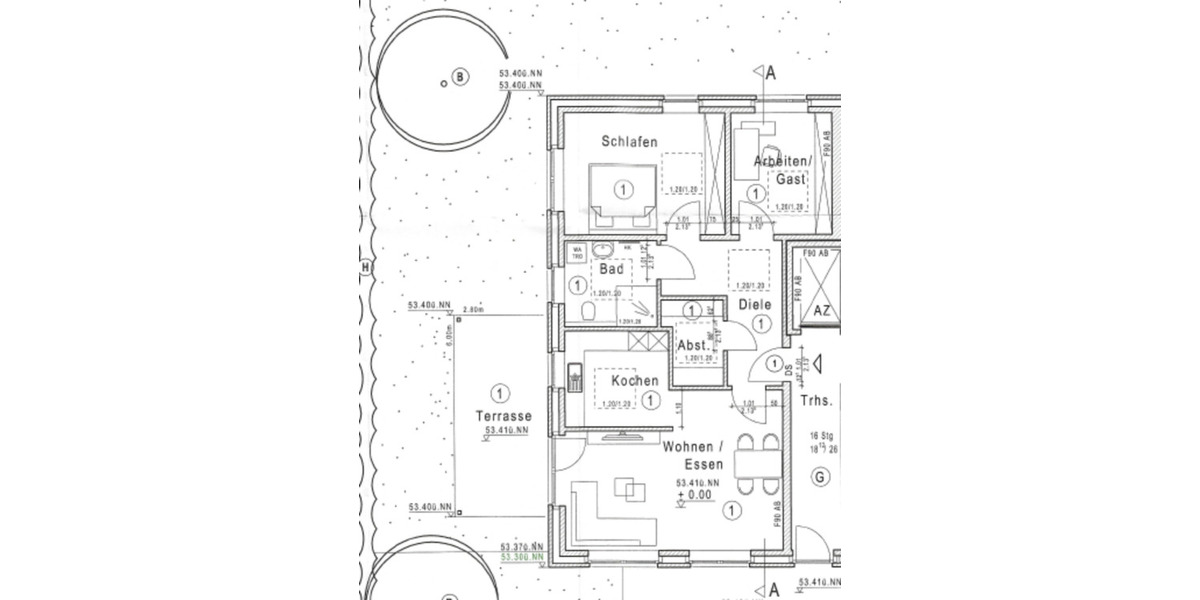 Erdgeschoßwohnung Ostbevern - 3 Zimmer, 96 m&sup2;, 1.224&euro; | Angebot:24569417