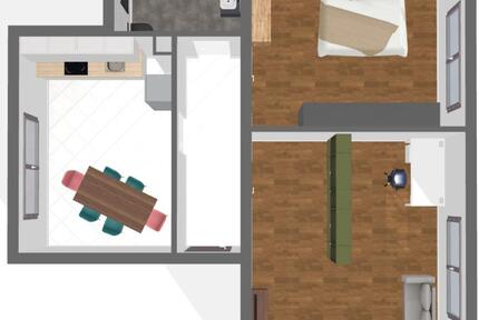 Helle 2,5-Zimmer-Wohnung (Mietpreis war falsch dargestellt)