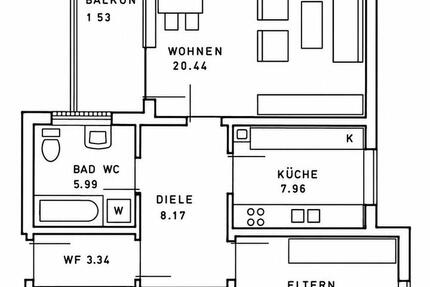 Wohnung Landshut Landshut-West - 2 Zimmer, 63 m&sup2;, 250.000&euro; | Angebot:27133625