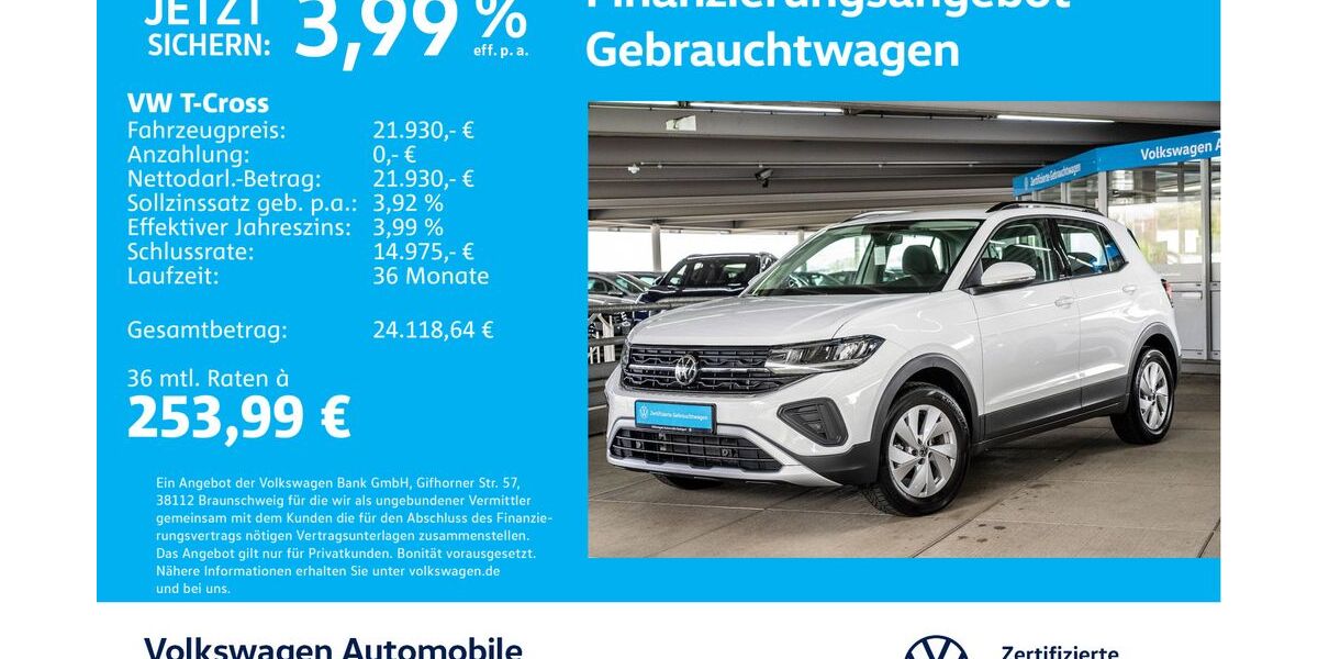 VW T-Cross 5.915 km 21.530 &euro; Stuttgart-Wangen 70188