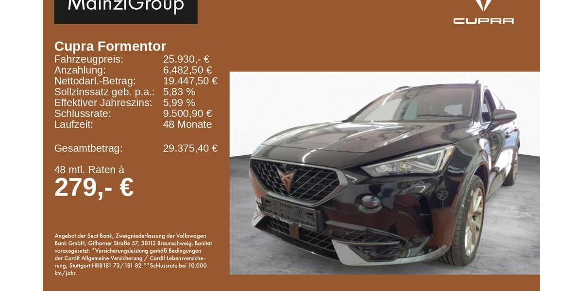 Cupra Formentor 83.300 km 25.930 &euro; Feldkirchen/Westerham 83620