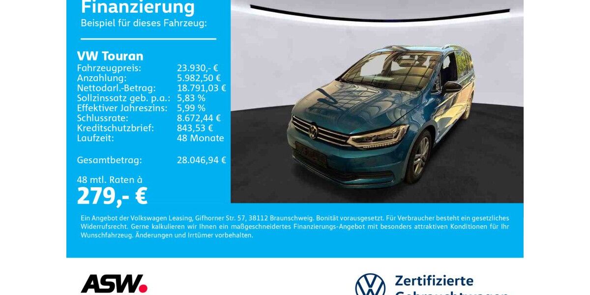 VW Touran 119.900 km 23.930 &euro; Sinsheim 74889