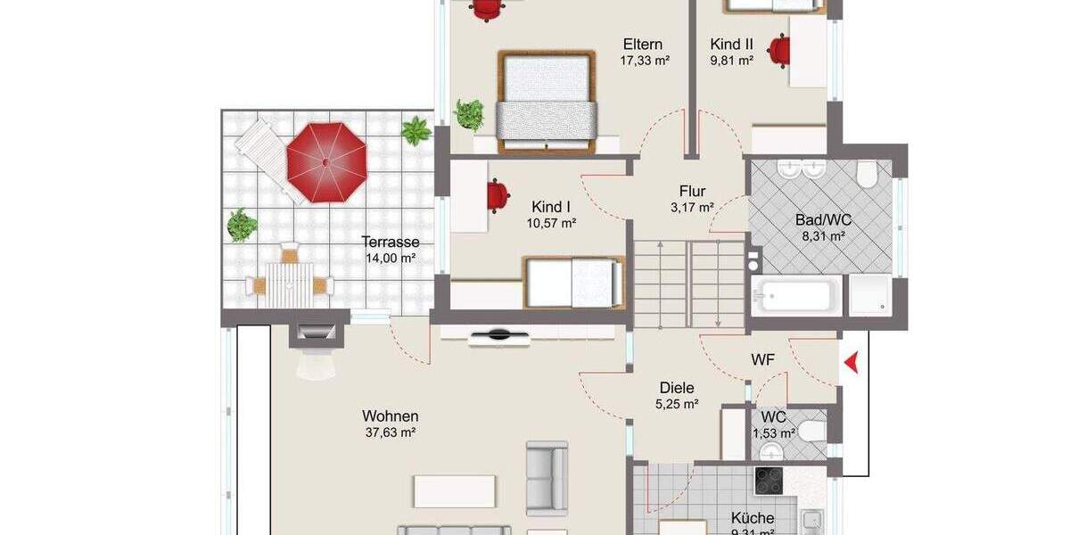 Reihenmittelhaus Wilhelmshaven Aldenburg - 4 Zimmer, 99 m&sup2;, 179.000&euro; | Angebot:25670839