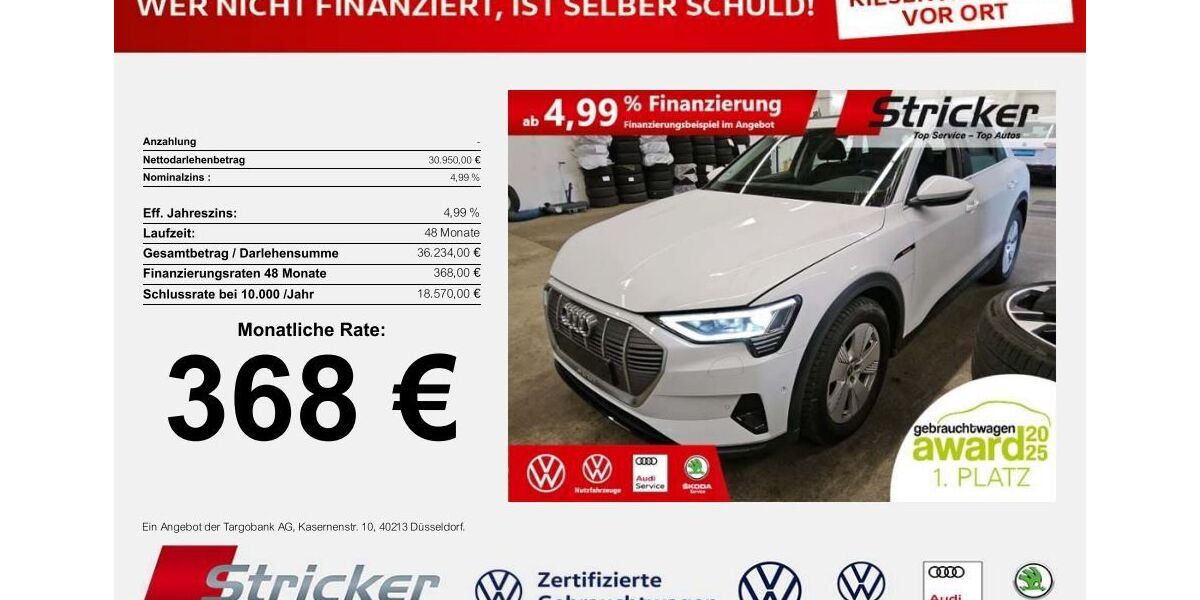 Audi e-tron 61.303 km 30.949 &euro; Detmold 32760