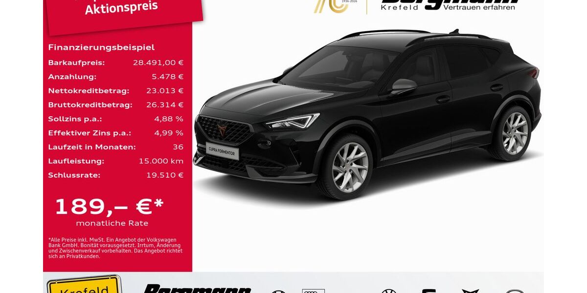 Cupra Formentor 14.941 km 27.992 &euro; Krefeld 47803