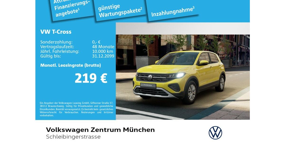 VW T-Cross 3.000 km 19.480 &euro; München 81669
