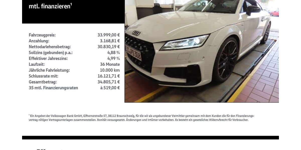 Audi TT 47.675 km 33.999 &euro; Leinefelde-Worbis/DE 37327