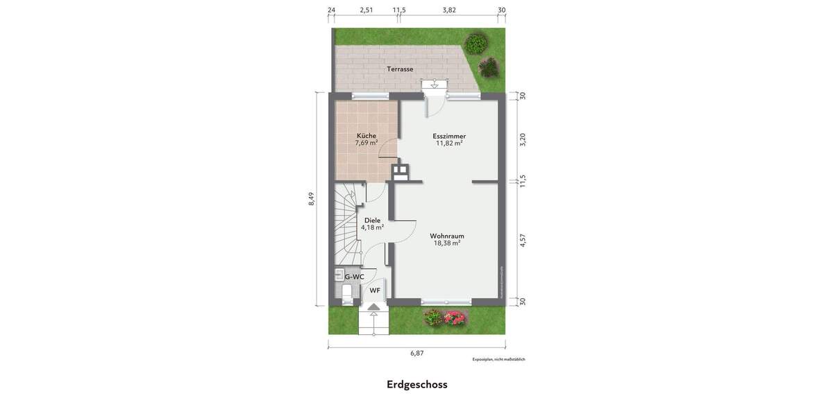 Doppelhaushälfte Wiesbaden / Wiesbaden Nordost Wiesbaden - 4 Zimmer, 90 m&sup2;, 650.000&euro; | Angebot:25660964