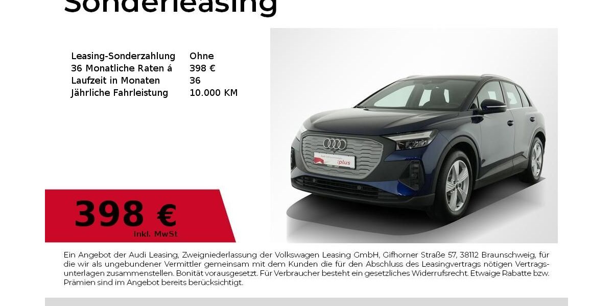 Audi Q4 7.854 km 41.440 € Nürnberg 90411