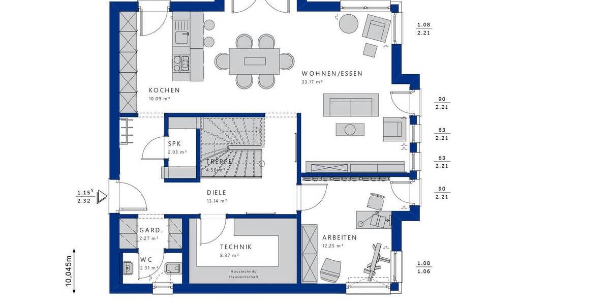 Einfamilienhaus Hamburg Sasel - 5 Zimmer, 170 m&sup2;, 1.088.460&euro; | Angebot:26403174