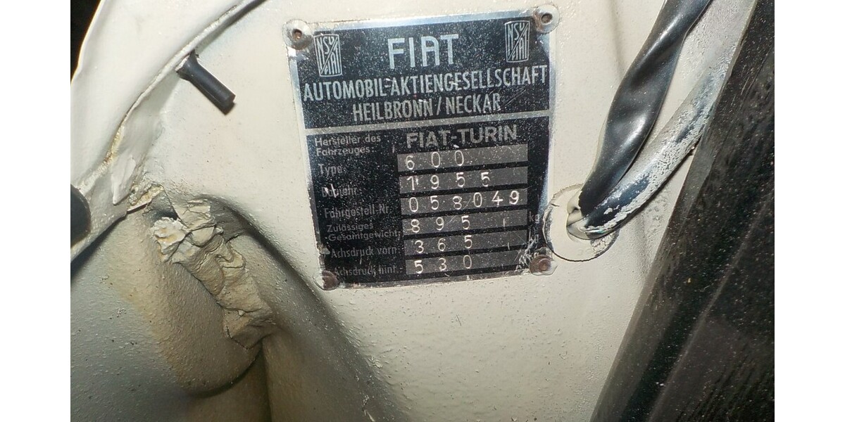 Fiat 600 4.770 km 30.000 € Gundelsheim 74831